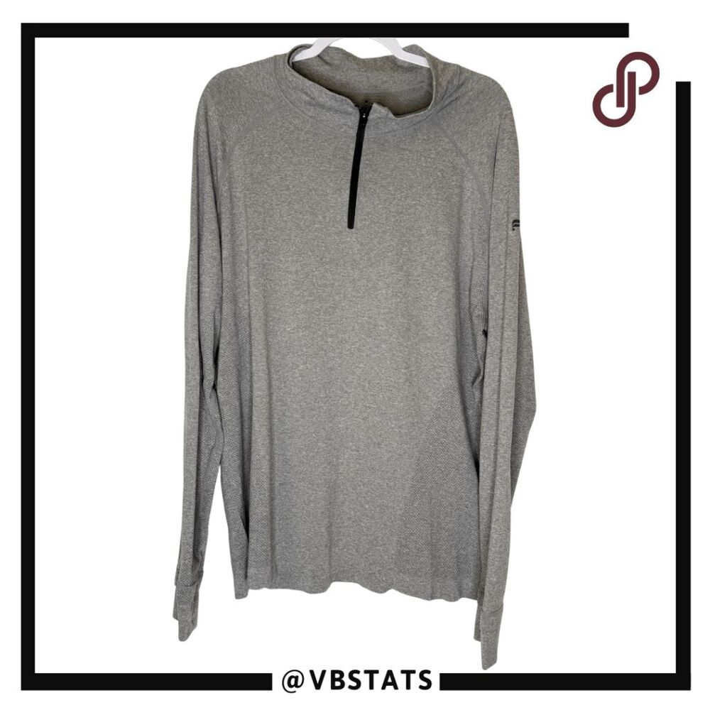 Fabletics Men's The Training Day 1/4 Zip Raglan Sleeve Athletic Top‎ Size XXL